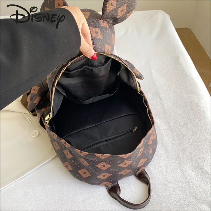 Disney Mickey 2024 New Book Bag Fashionable High Quality PU Women's Backpack Cartoon Versatile Large Capacity Men's Backpack