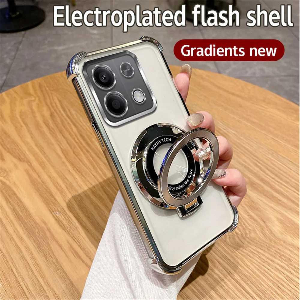 Shockproof Gradient Glitter Stand Phone Case with Bracket