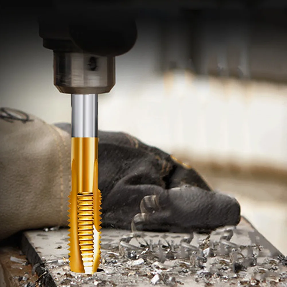 

Screw Tap Bit Composite Drill M2-M12 Tools Screw Tap Straight Flute Thread Tap Drill Bit M2-M12 Metric Durable