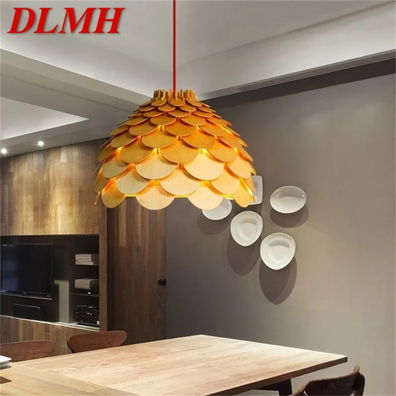

Роскошная люстра DLMH деревянного цвета, современное светодиодный ное освещение, креативные декоративные осветительные приборы для дома, го...