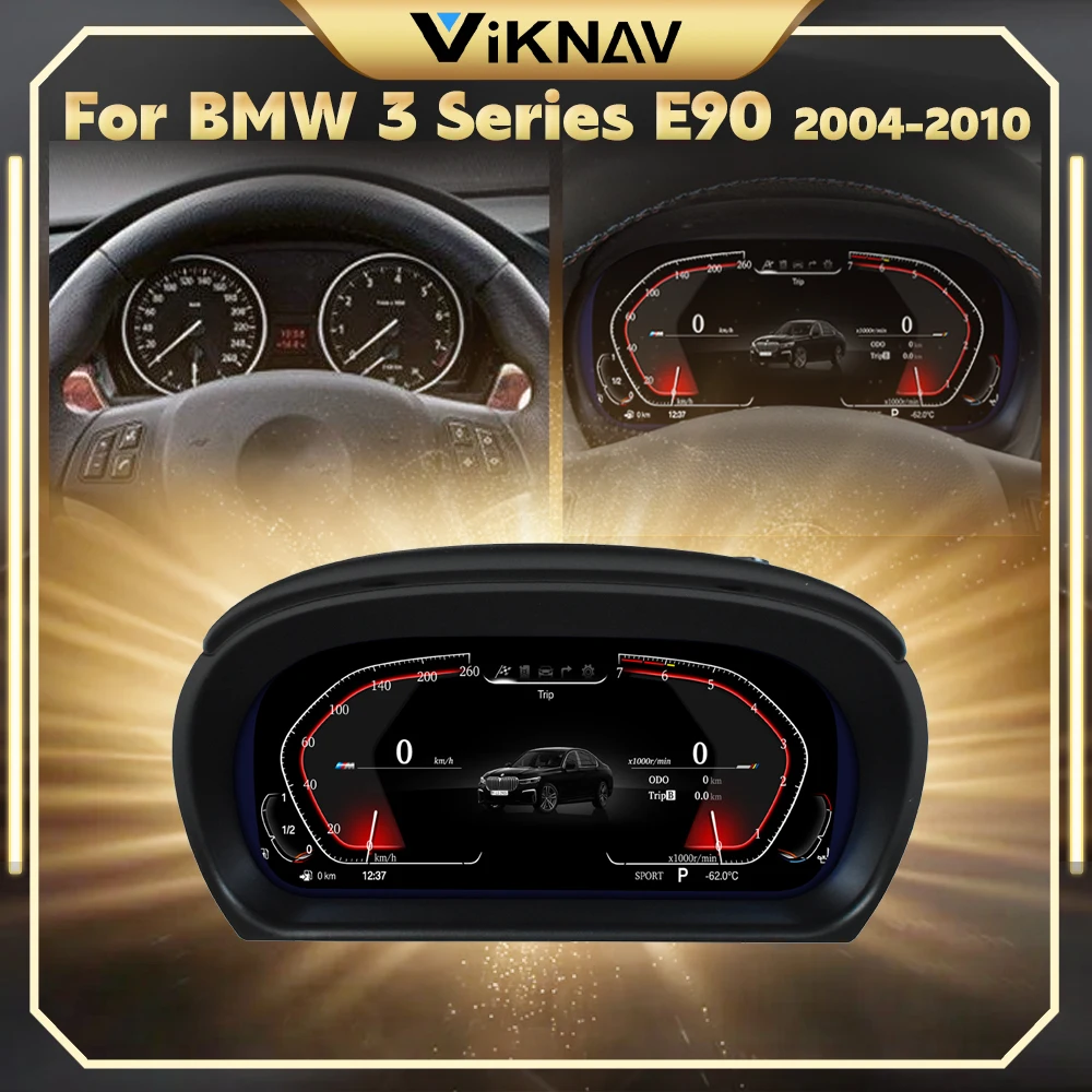 

12.3 Inch Digital Cluster Dashboard For BMW 3Series E90 E91 E92 E93 2004-2010 Virtual Cluster CockPit LCD Speedometer Instrument