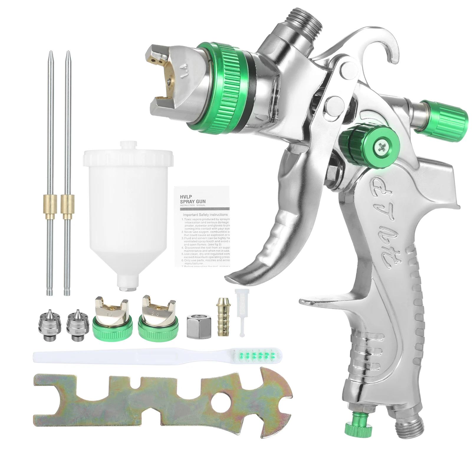 Canadian Tool Gravity Fed HVLP Spray Gun with 1.4 mm Nozzle and 600 ml Paint Cup 