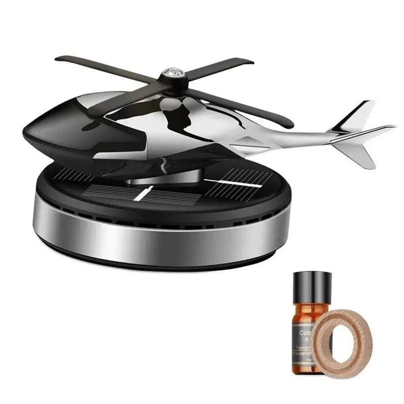 

Aviation Car Air Freshener Solar Powered Rotating Helicopter Shape Car Air Purifier Alloy Car Scents Perfume Diffuser Interior