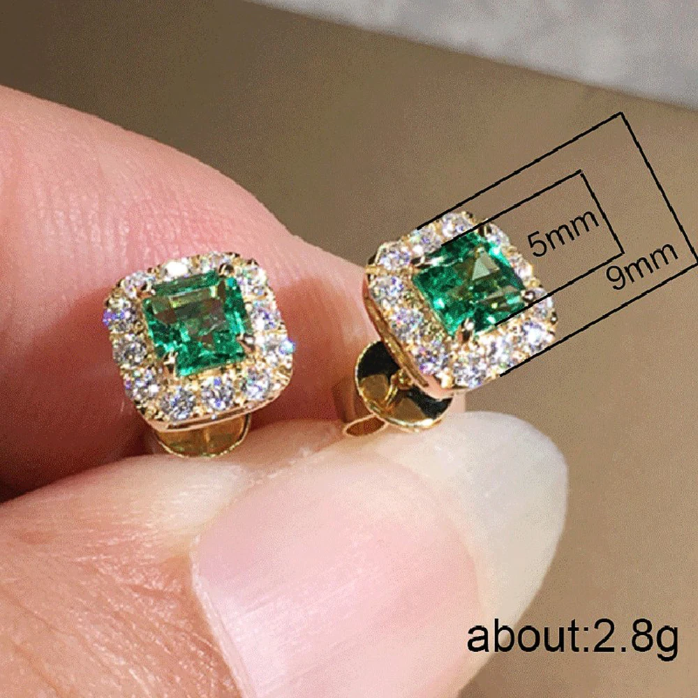 Huitan Stylish Stud Earrings Versatile Accessories for Women Graceful Lady Fashion Shiny Cubic Zirconia Jewelry for Daily Life - Image 6