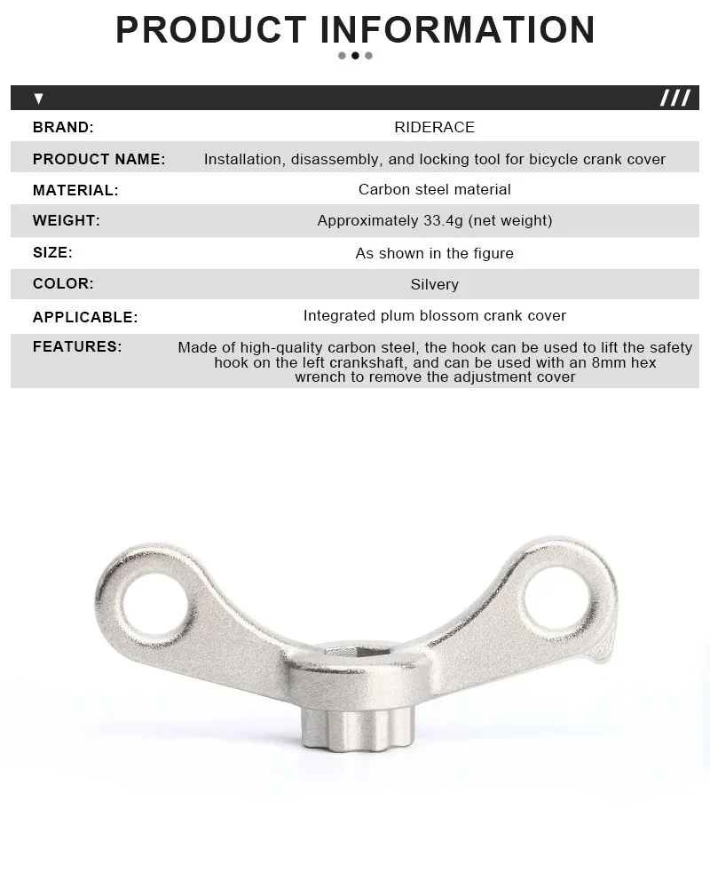 RIDERACE MTB 도로 사이클링 크랭크 셋 설치 도구 자전거 크랭크 자전거 크랭크 암 커버 나사 렌치 용 설치 도구 제거