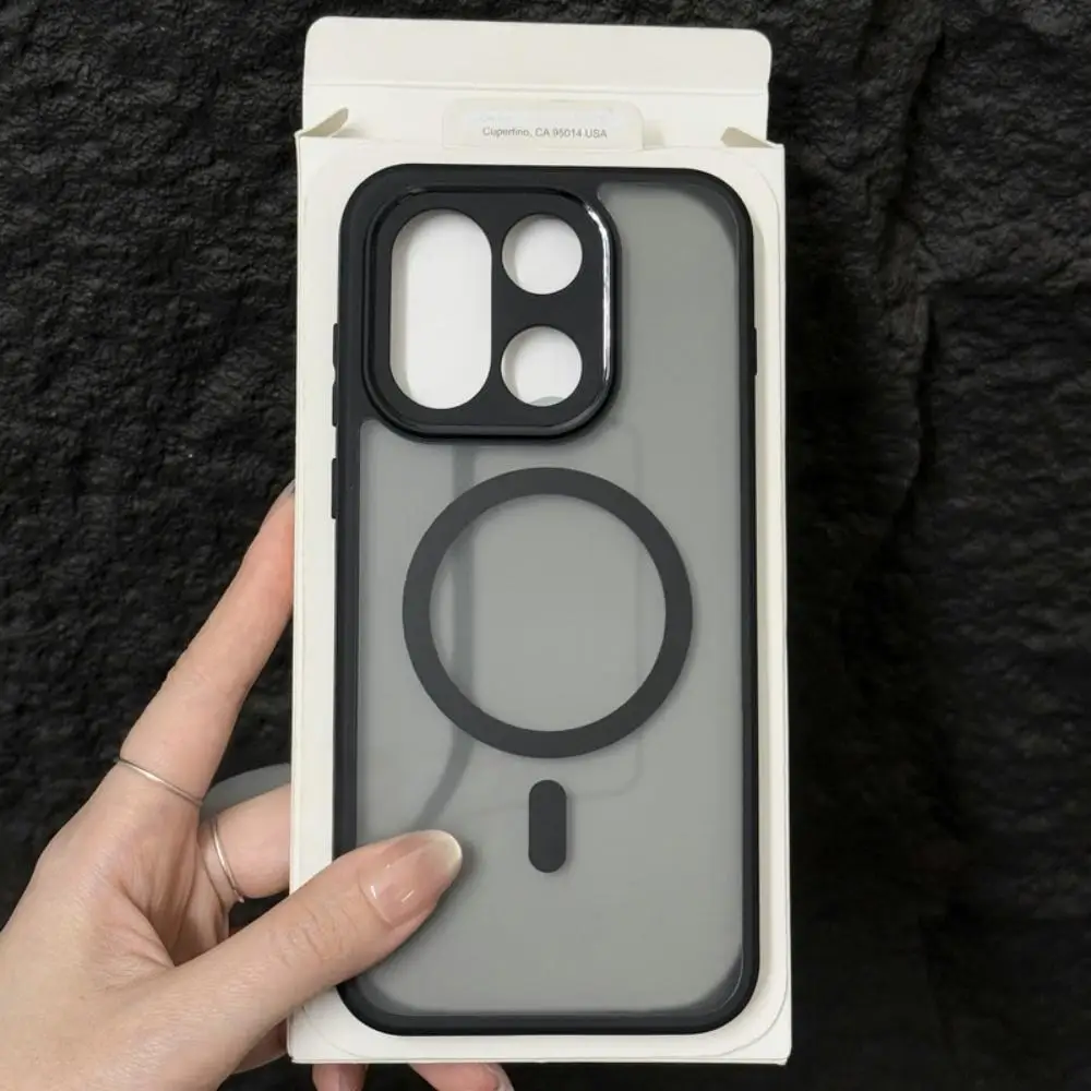 Matte Magnetic Wireless Charging Phone Case with Non-Slip Bumper
