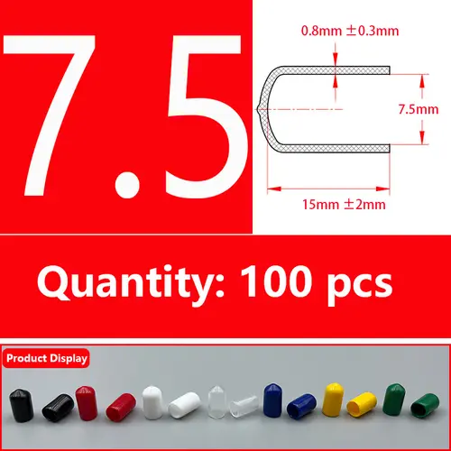 Rubber Cap Sleeve Soft Elasticity Silicone Protective Cover  Sealing Plug Thread Protection Sleeve Black Red White Blue 1.5-24mm - Image 18