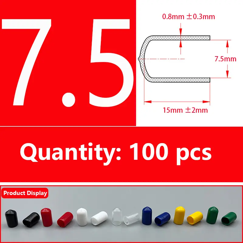 Rubber Cap Sleeve Soft Elasticity Silicone Protective Cover  Sealing Plug Thread Protection Sleeve Black Red White Blue 1.5-24mm - Image 18