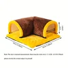 Warm Guinea Pig Hideout Tunnel Bed, Soft Removable Guinea Pig Tunnels And Tubes for Cage, Guinea Pig Hides Fleece For Rat, Sturd 2