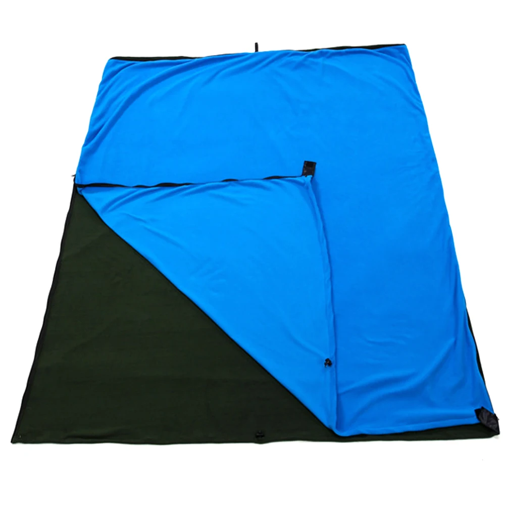 Outdoor Sleeping Bags Portable Light-weight Fleece Blanket Sleeping Bag Liner for Camping Travel Hiking