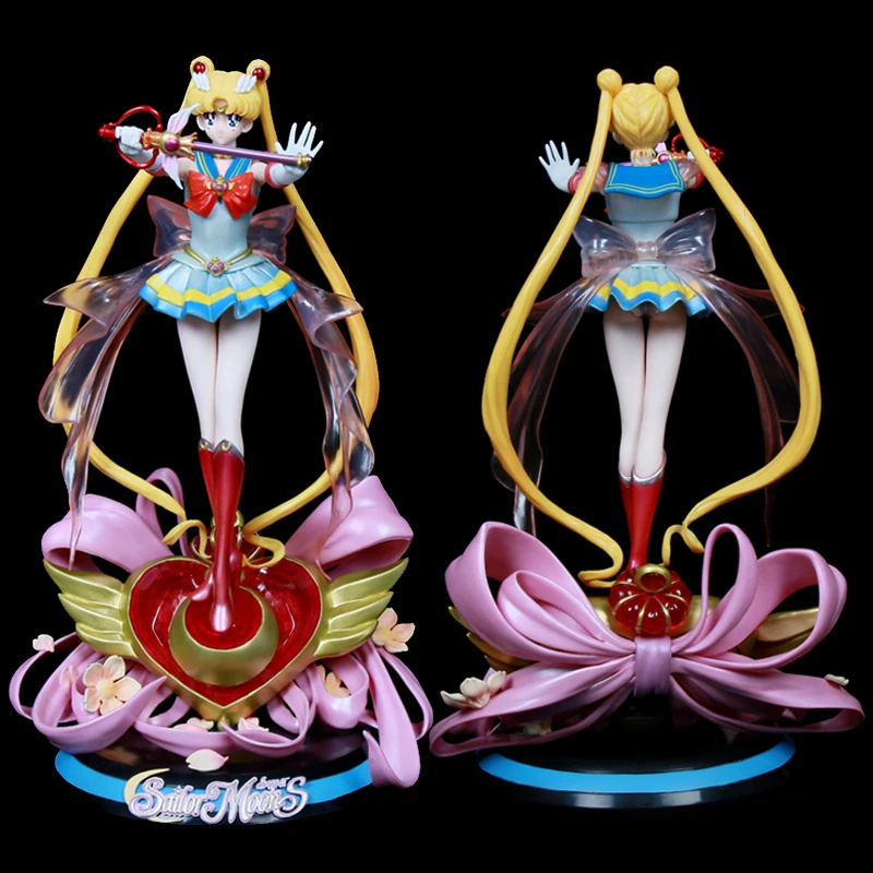 

34cm Super Sailor Moon Tsukino Usagi Anime Action Figure PVC Figurine Statue Cartoon Character Model Collection Doll Toys Gifts