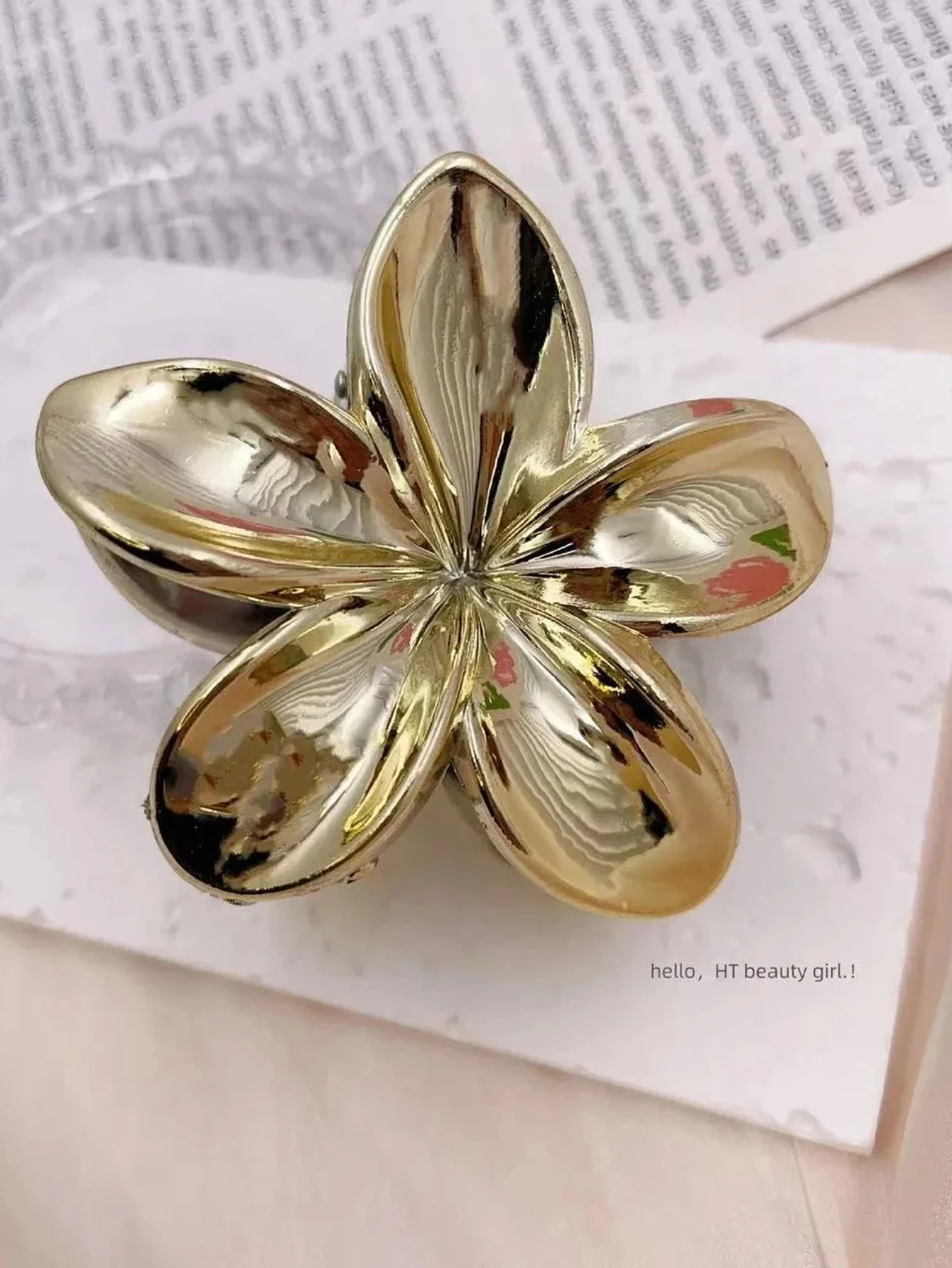 High Quality Hairpins Fashion Simple Shiny Egg Flower Hair Claws For Women Girls Party Hair Accessories