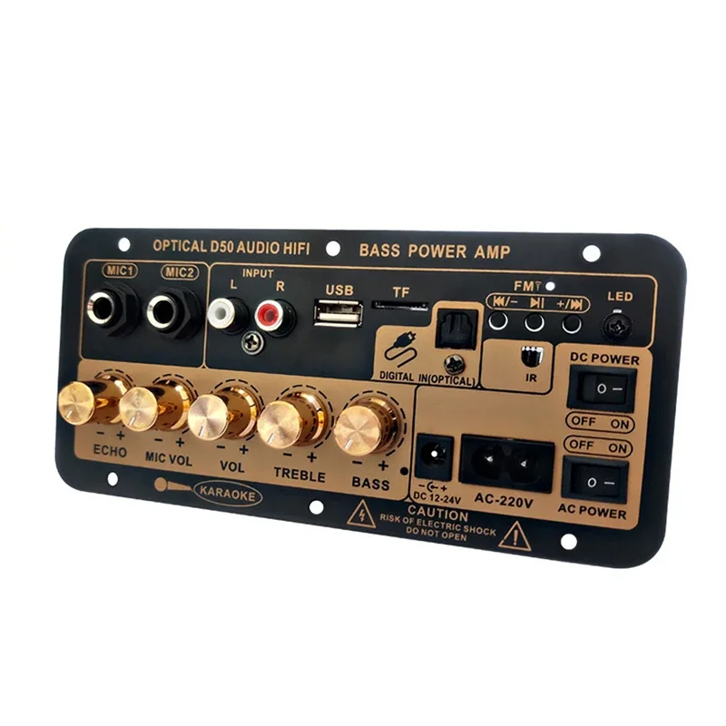 Bluetooth50AmplifierBoardWithOpticalAudioAMPUSBFMRadioTF