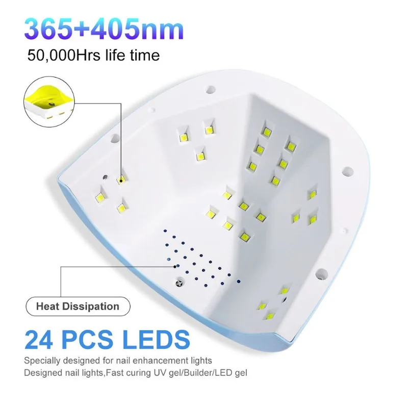 6 LED 네일 UV 램프 (네일 폴리쉬 젤 건조용), LED 디스플레이 및 센서 기능 탑재, 전문가용 네일 램프 드라이어, 가정용 도구
