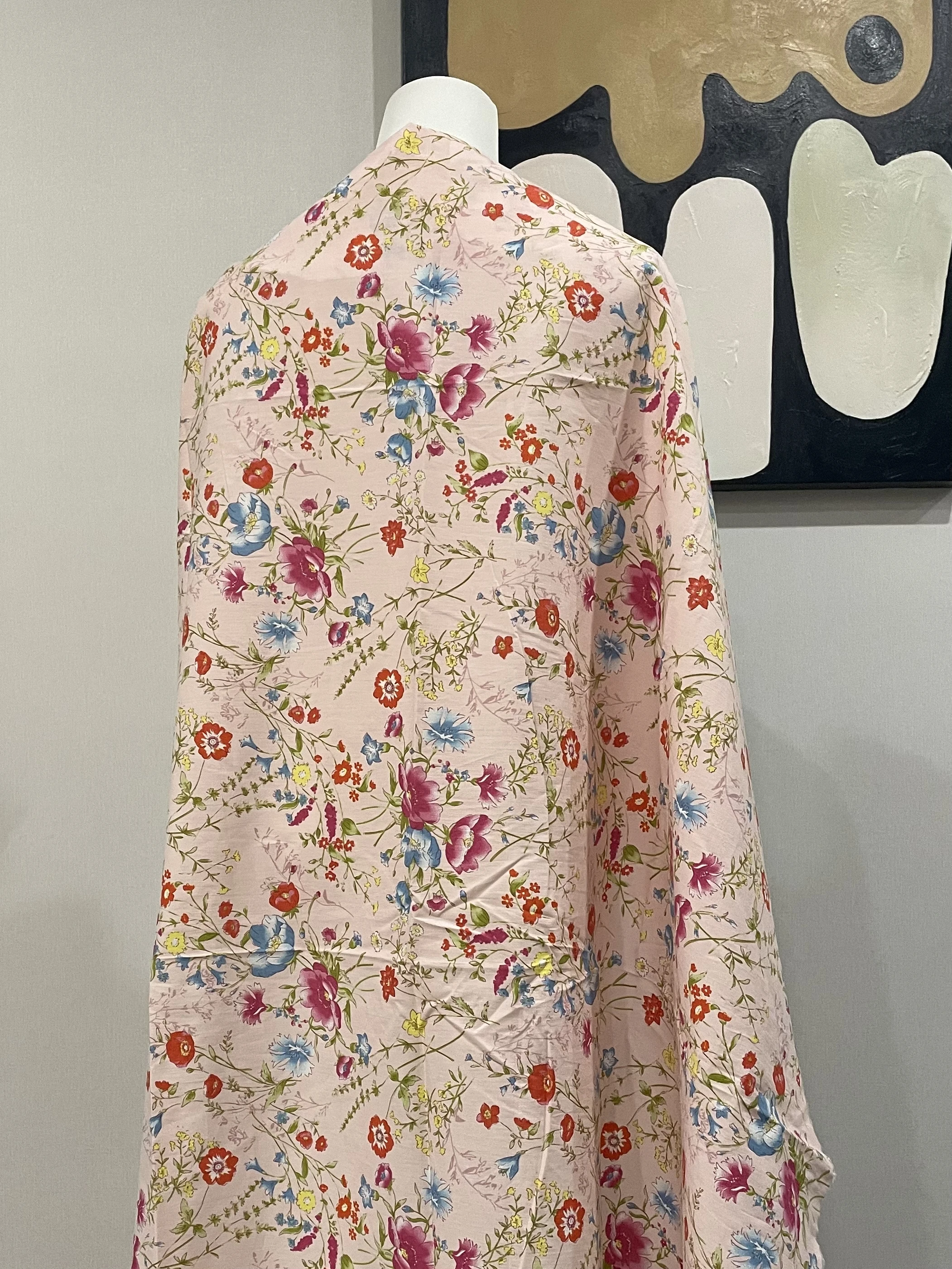 145x50cm 레드 블루 40S 티순 리버티 코튼 패브릭 어린이용 용 재봉 천 드레스 스커트 DIY 핸드메이드 디자이너 패치워크 미터