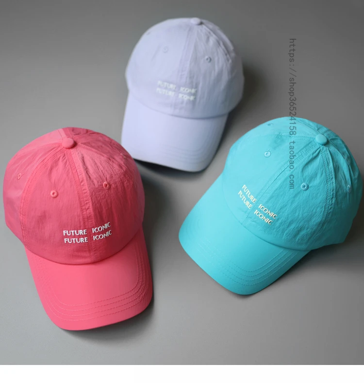 

New Quick-Drying Color Series Alphabet Peaked Cap Women's Summer Outdoor Sun-Shade Sun Protection Hat Men's Fashion