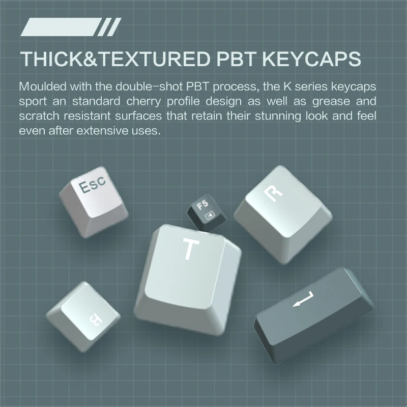 Thunderobot-teclado Mecânico para Jogos K104 Vermelho Interruptor Marrom Hot Swappable Pbt Keycaps com Fio Tamanho Completo Rgb - Imagem 3