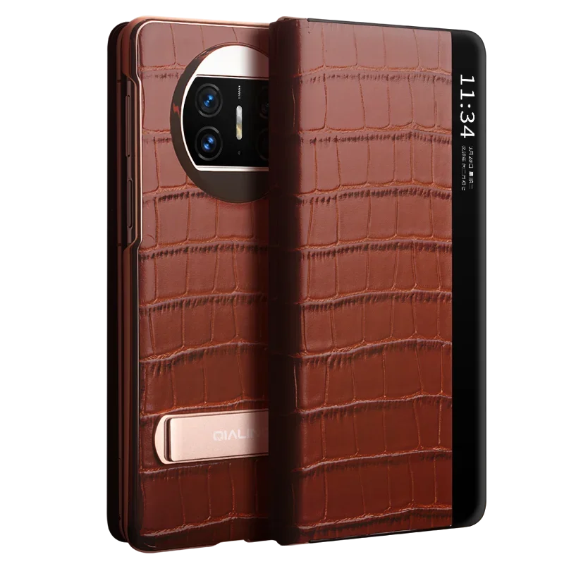 QIALINO Genuine Leather Business Luxury Flip Cover Case - Premium Protective Headlayer