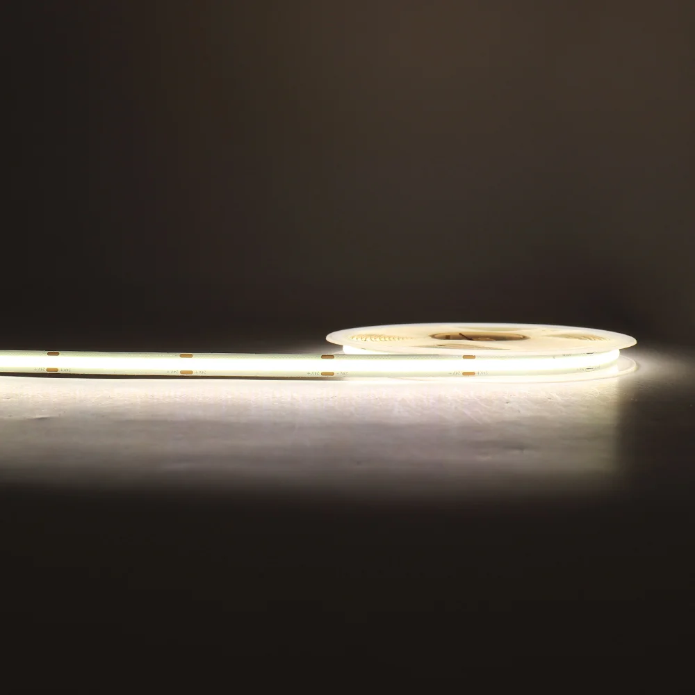 ตัวเลือกสินค้า COB LED Strip Light ตกแต่ง 3-10 มม. สีฟ้า เขียว แดง เหลือง หลายโทนแสง