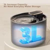 3L Pet Automatic Water Fountain With LED Light Ultra Silent Pet Drinking Water Fountain USB Cats Electric Mute Pet Water Feeder 3