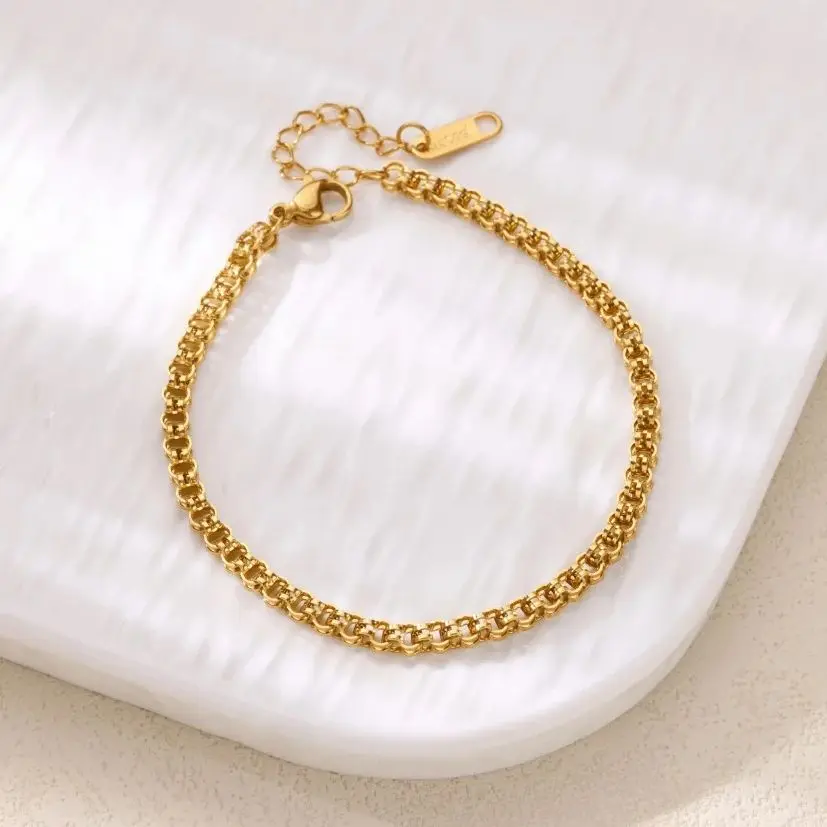 Stainless Steel Anklets for Women Geometric Jewelry for Wedding and Summer