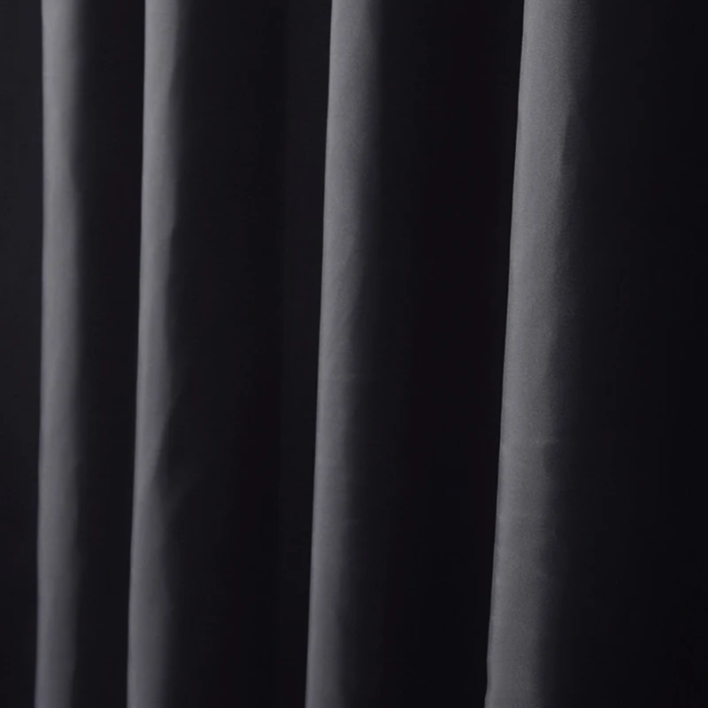 Black Shower Curtains Waterproof Fabric For Bathroom Bathtub With Hooks