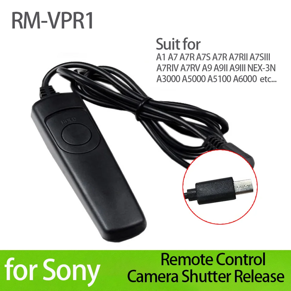 RM-VPR1 S2 Shutter Release Cable Remote Control For Sony A9III NEX-3N A3000 A5000 A5100 A6000 A6100 A6300 Camera Accessories camera remote shutter button camera remote shutter release