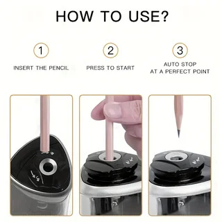 Electric Pencil Sharpener Desktop Automatic Office Stationery 5