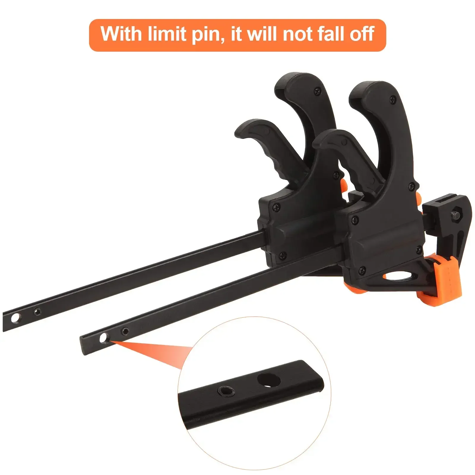 Woodworking Work Bar Clamp 5/2pcs 4 Inch Hard Quick Ratchet Release Clip Hand Tool for Carpentry
