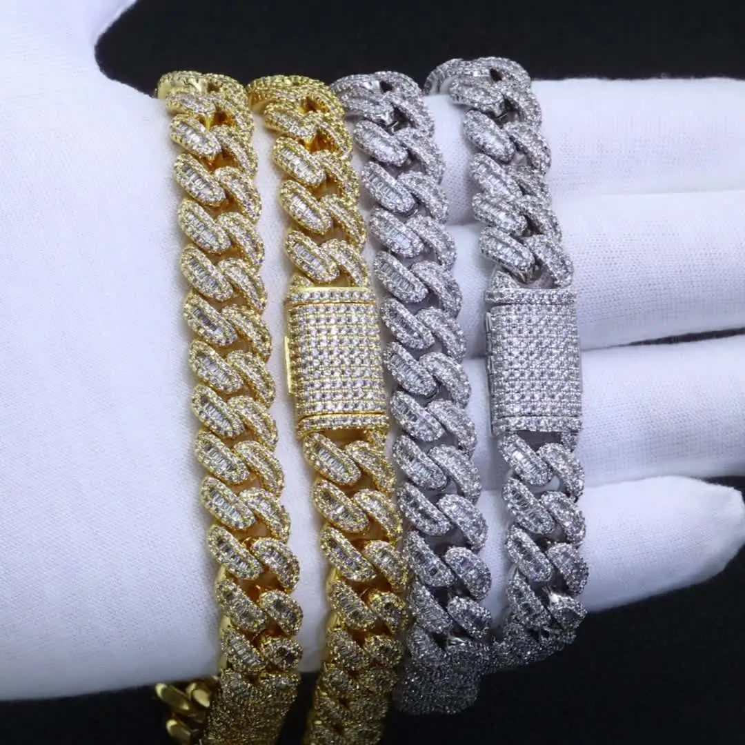 Bracciale Da Uomo Con Diamanti Moissanite Cubana Di Miami - Foto 8