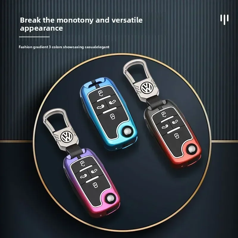 폭스바겐 VW 3 4 버튼 자동차 키 케이스 커버용 스타일링 몰딩 자동차 스티커 (폭스바겐 골프 7 MK7 티구안 MK2 시트 아테크)