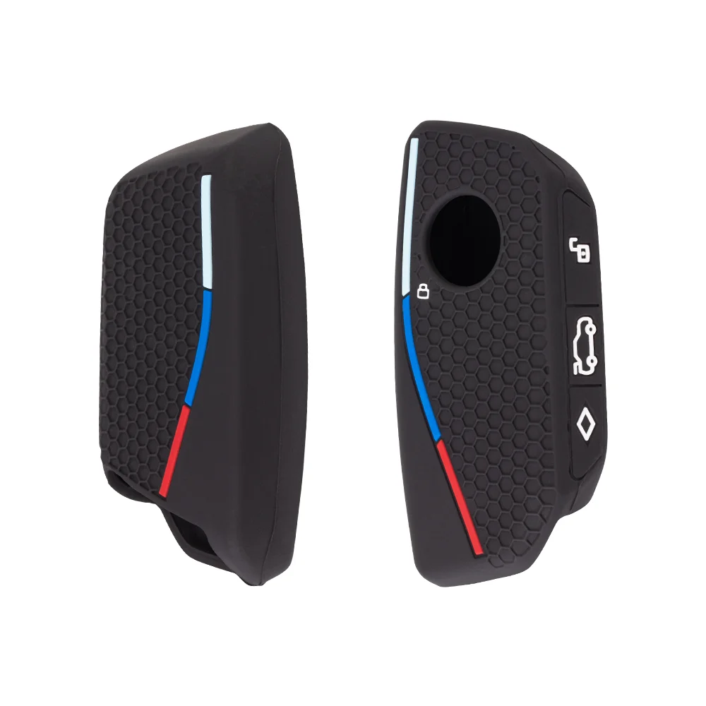 Silicone Case For BMW 7 Series X7 I7 IX 740LI Alcantara Car Remote Key Case Cover Shell Accessories