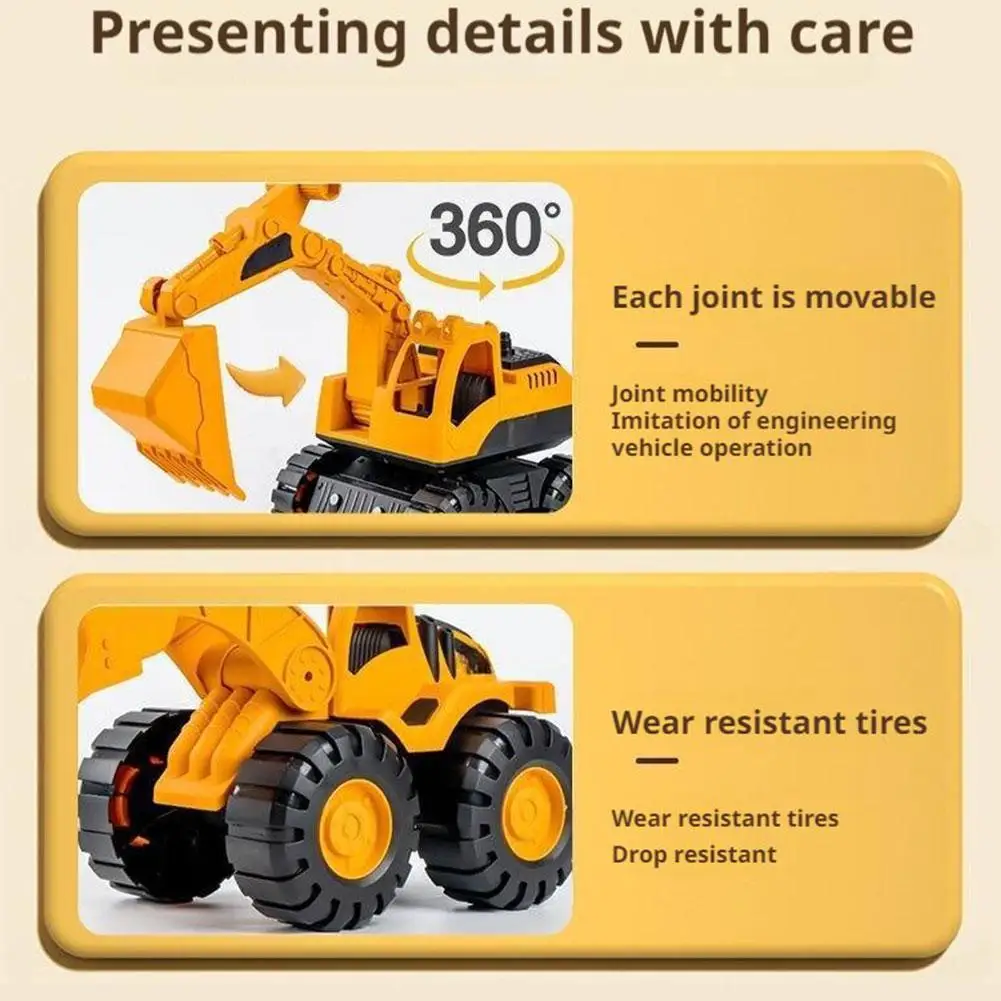 Excavator Dump Truck Model Toy Engineering Vehicle Set Construction Fleet Toddler Early Education Construction Vehicles Toys - 6