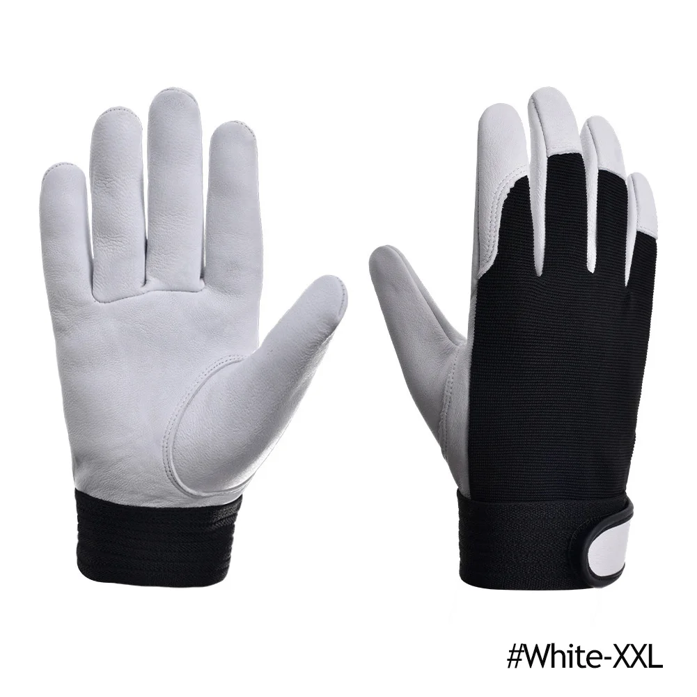 Guantes de Trabajo de Cuero Vacuno, Protección Laboral, para Jardinería, Deportes, Motociclismo, Conductores, Trabajador