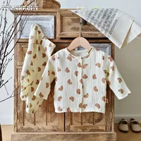 2024 Autumn New in Kids Baby Girls Boys Pajamas Set - Infant Cartoon Top + Pants , Toddler Sleeping Clothing 2pcs 0-24M 1