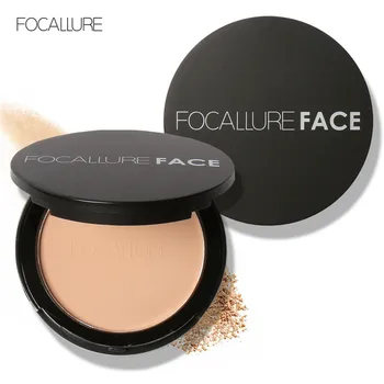 FOCALLURE 3 colori trucco cipria illumina il controllo dell'olio trucco nudo fondotinta in polvere pressata base trucco cosmetici 1