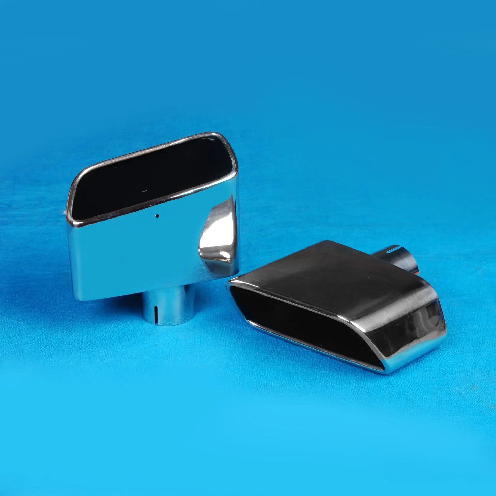 1 쌍 빅 사이즈 160/185/210MM 배기 머플러 팁 크롬 실버/티타늄 블랙 스테인레스 스틸 스퀘어 파이프 자동차 배기 테일 파이프