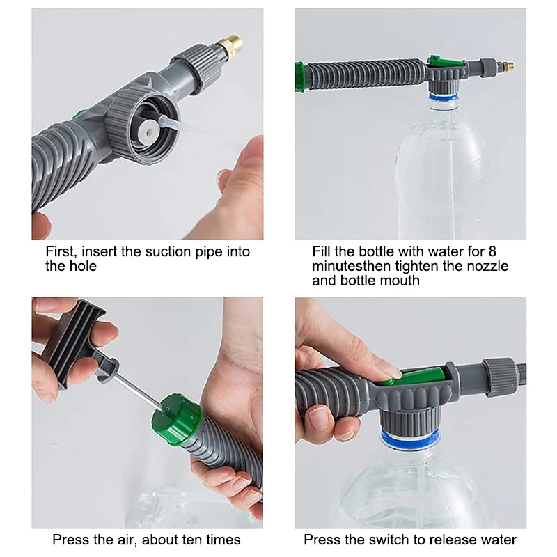 1pc Portable Manual High Pressure Air Pump Sprayer Adjustable Drink Bottle Spray Head Nozzle Garden Watering Tool Sprayer Mister