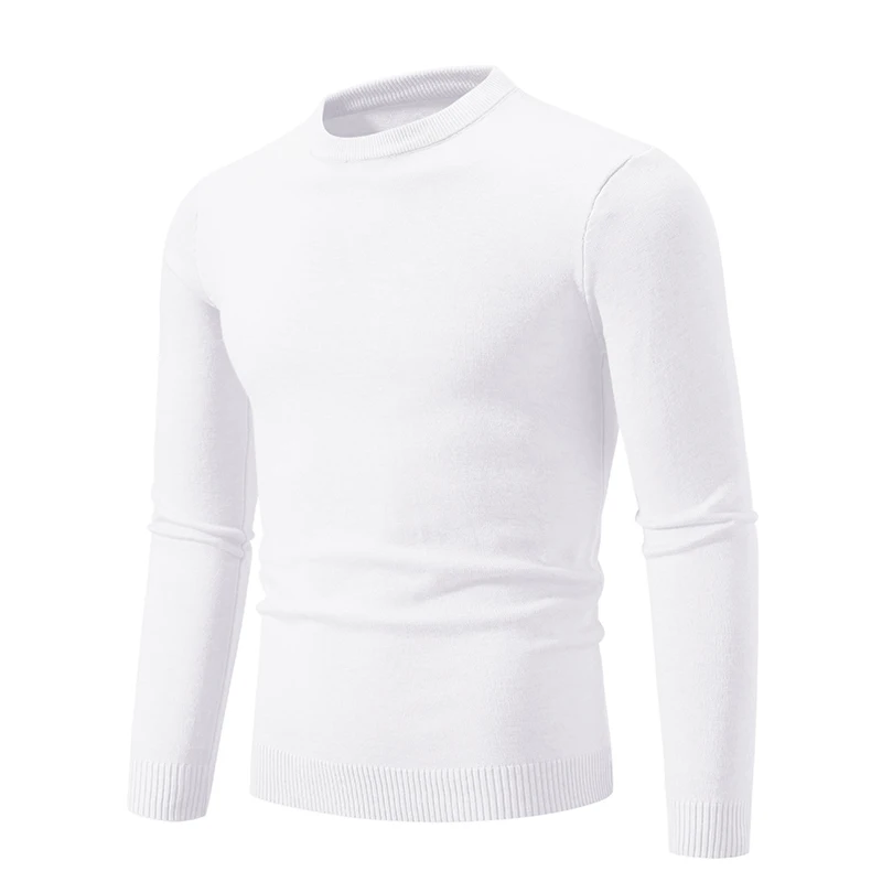 

Men O-Neck Sweaters Knit Slim-fit Solid Pullover USA XS-M