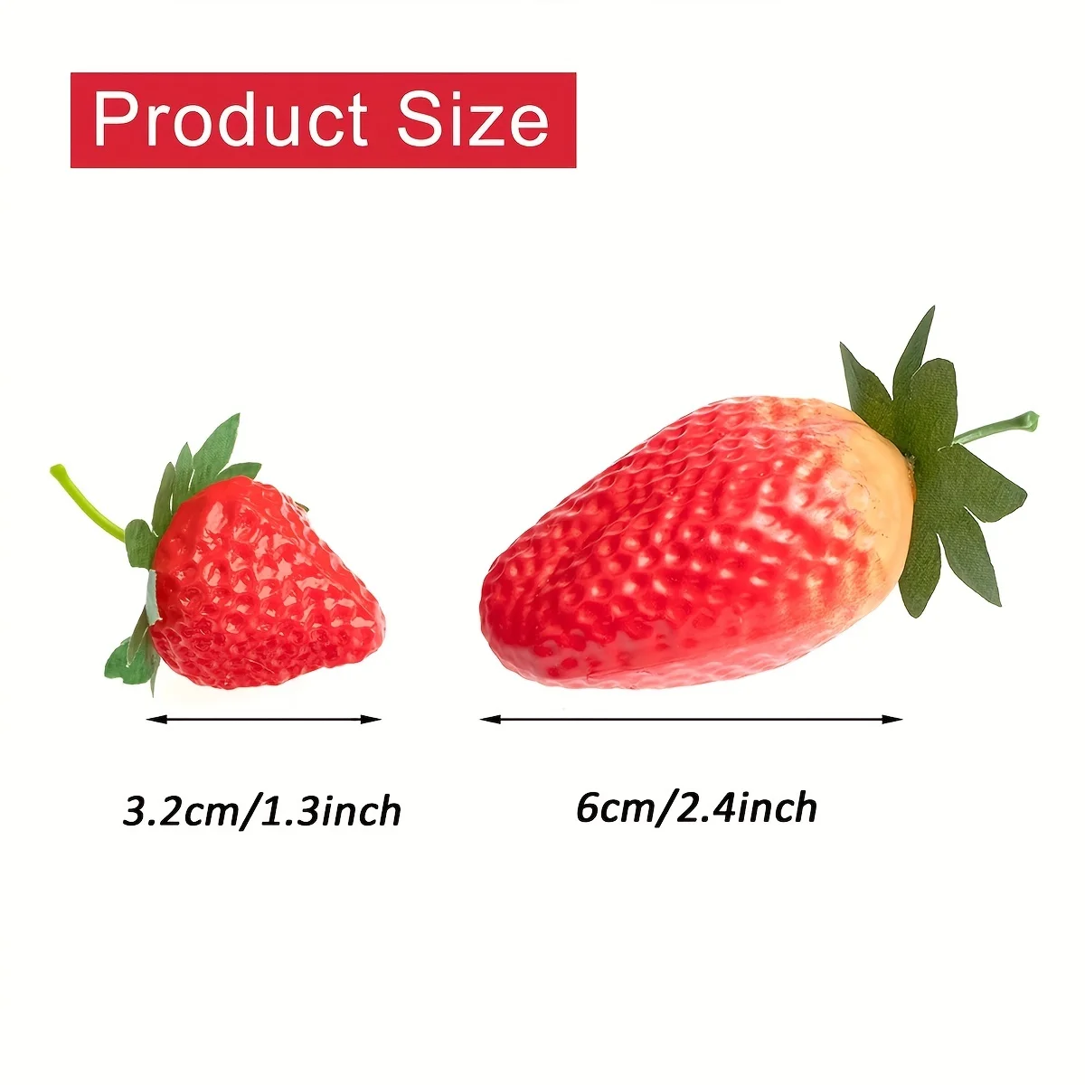 Artificial Strawberries Lifelike Plastic Strawberries Artificial Fruit Home Kitchen Party Decoration 6pcs artificial fruits and vegetables