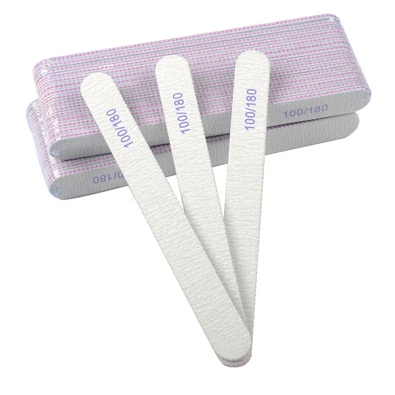 

Professional Half Moon Nail file 100/180 Sandpaper lime a ongle Sanding Polishing files nail equipment Manicure Buffer Nail Tool