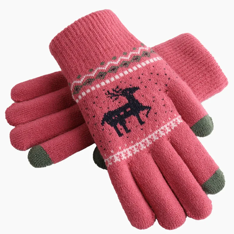 Gloves Women's gloves halloween Fishing winter accessories  motorcycle gloves plush hand warmer women thickening knitted gloves