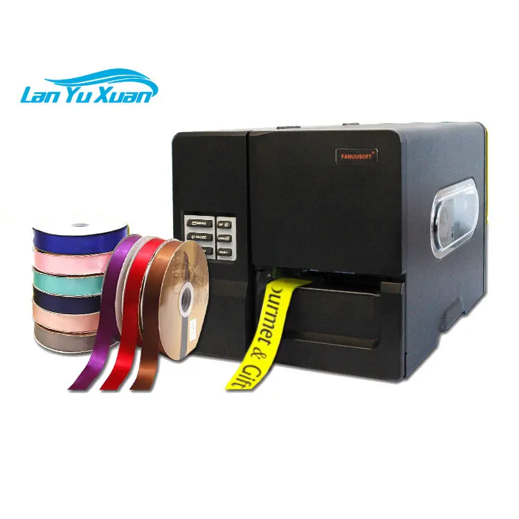 Thermal hot foil ribbon printer satin ribbon lanyard printing machine desktop high speed digital