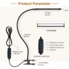 10W LED Desk Lamp with Clamp Dimmable Clip On Reading Light 10 Brightness Level 3 Lighting Modes Flexible Study Table Lamp USB 2