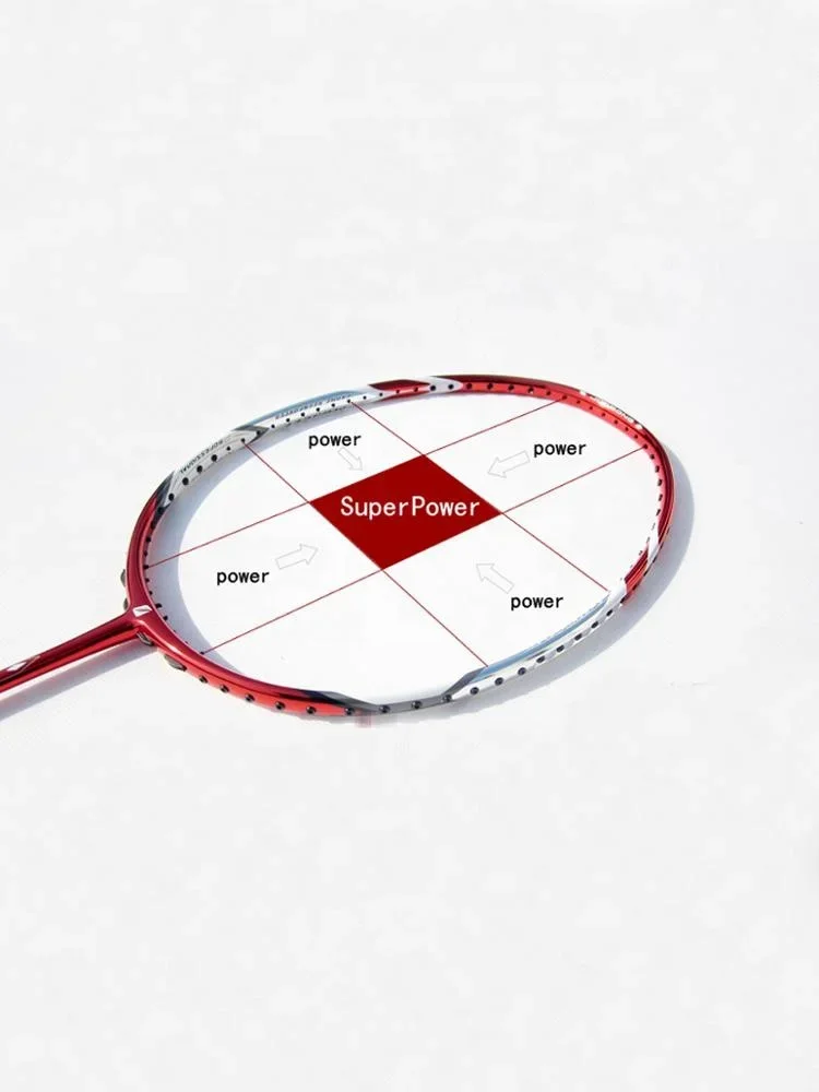 

2023 New Carbon Fiber Grip Racquet for Adult Full Carbon Ultra Light Durable Aluminum Alloy Badminton Racquet
