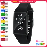 BERNY Men's Watches Sports Electronic Watch for Men Simple Digital LED Calendar Soft Silicone Waterproof Student Wristwatch 1