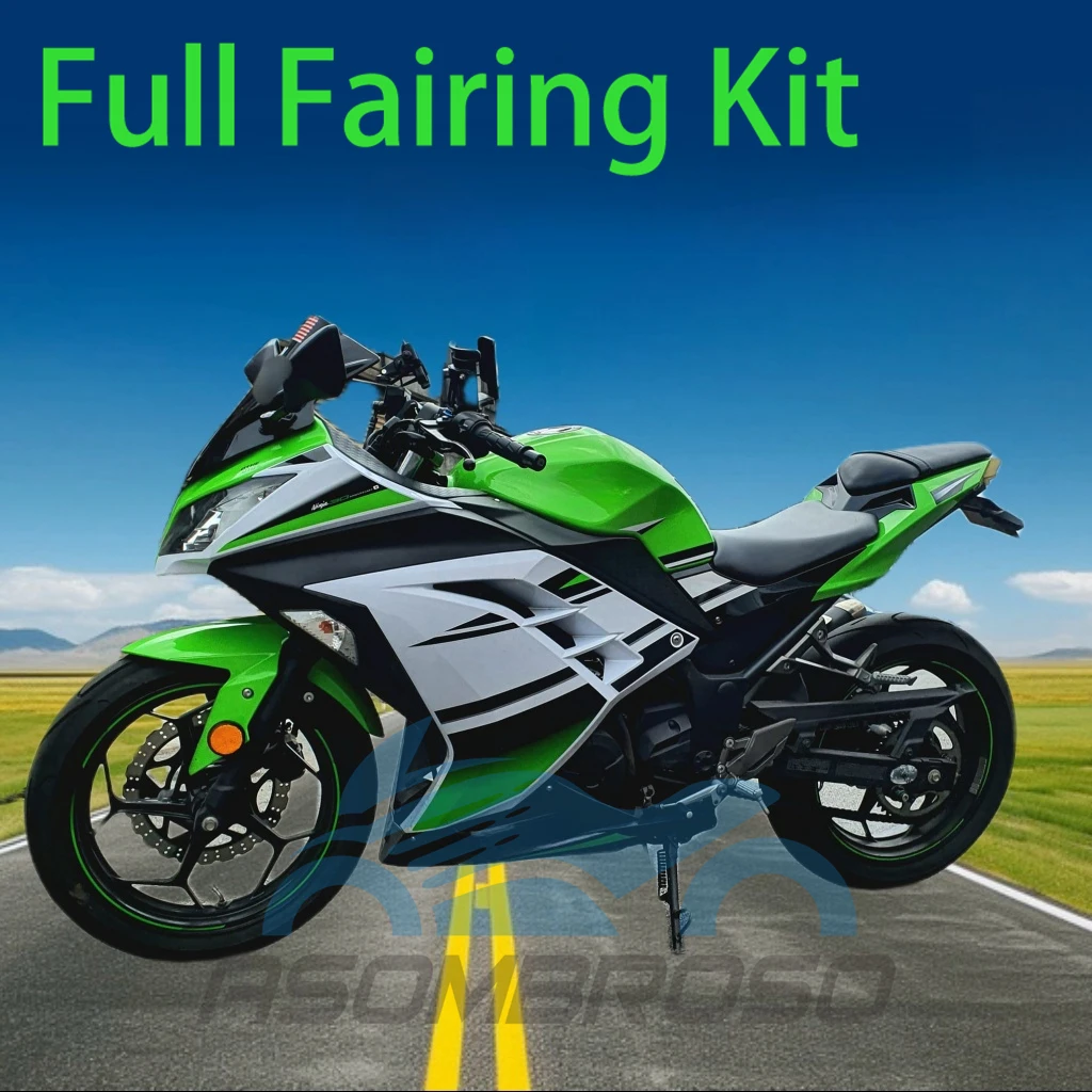 

Полный комплект обтекателей NINJA250 NINJA300 2013-2017 мотоциклетный окрашенный ABS обтекатель комплект для KAWASAKI EX250R EX3300R 13 14 15 16 17