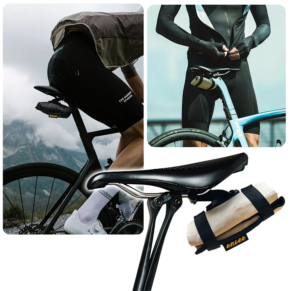 Storage Bag with Expandable Bracket Portable Saddle Clip-on Storage Pouch Bike Accessories Tool storage bag Bicycle Repair Tool