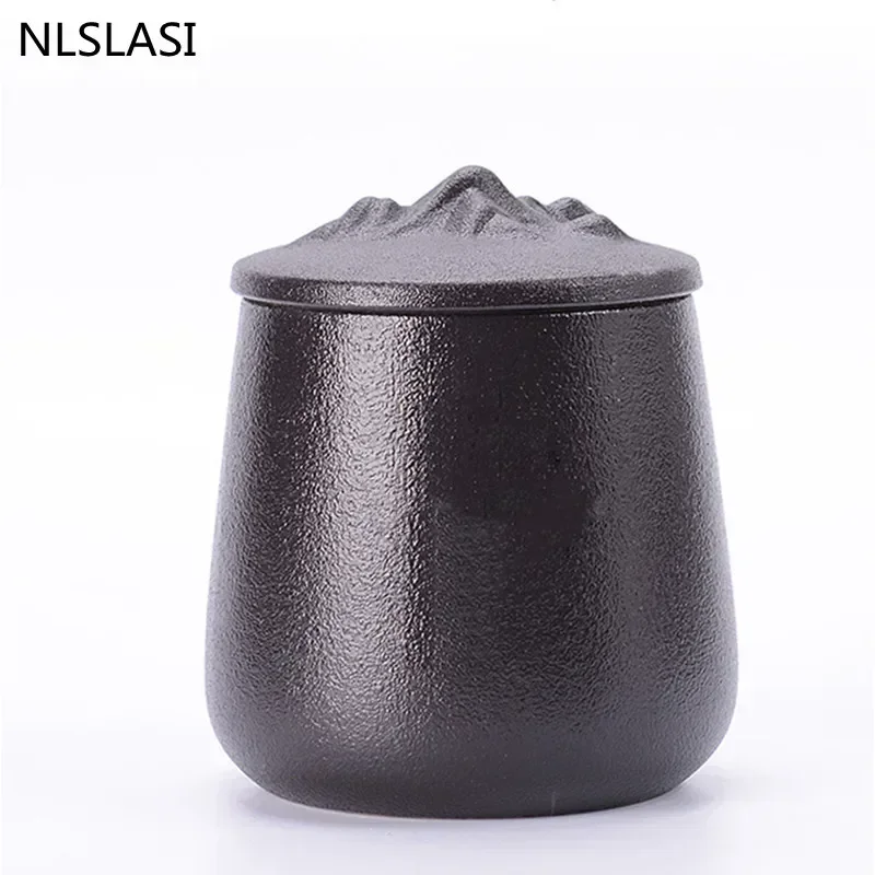 Ceramics Tea Jar Tieguanyin Containers Travel Tea Bag Storage Box Portable Stoneware Caddy Kitchen Coffee Spice Canister tea tin box tea canister ceramic storage jar