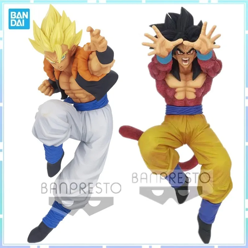 Bandai Original Banpresto Anime Dragon Ball Super Fes Vol.15 Ssj4 Goku Gogeta Pvc Action Figures Collection Model Toys
